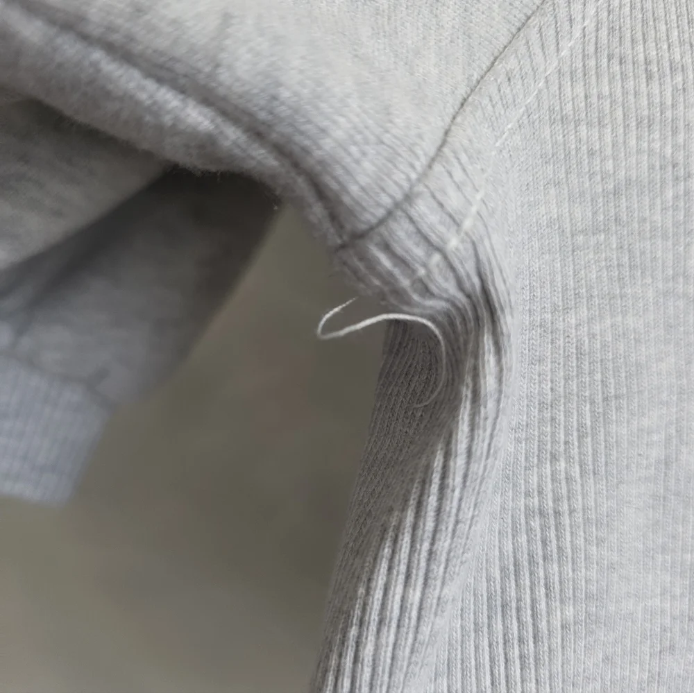 Aerie Gray Puff Sleeve Cropped Sweatshirt Sz XL - Picture 5 of 10